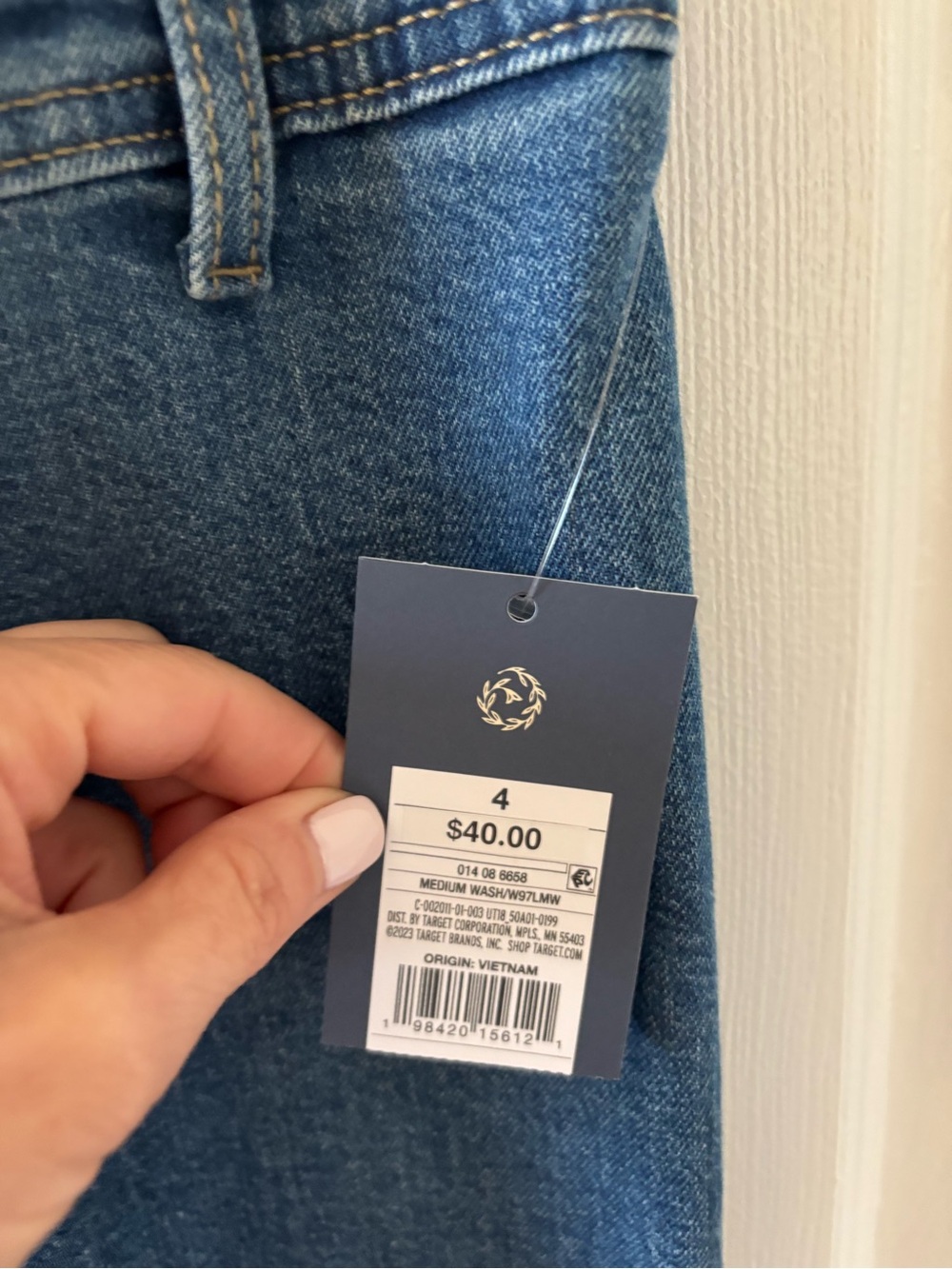 Dark Blue Denim Button-Front Overalls - Picture 3 of 3